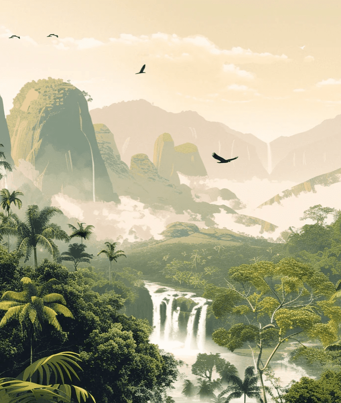 Evasion tropicale - Illulart: Papier peint panoramique