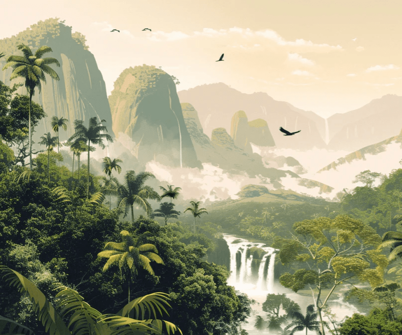 Evasion tropicale - Illulart: Papier peint panoramique