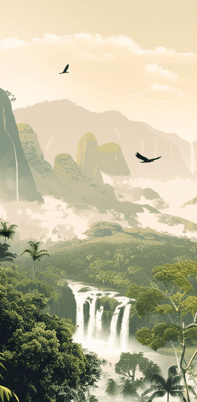 Evasion tropicale - Illulart: Papier peint panoramique