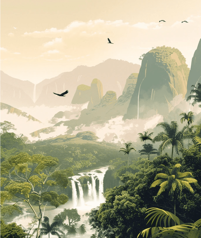 Evasion tropicale - Illulart: Papier peint panoramique