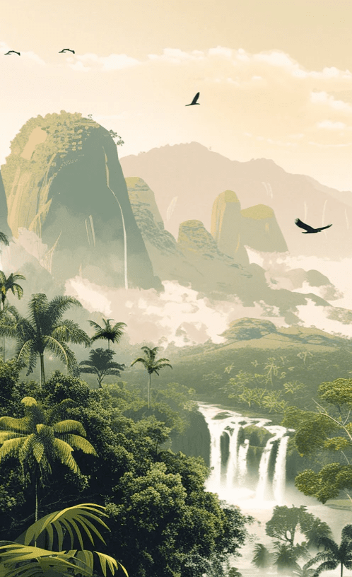 Evasion tropicale - Illulart: Papier peint panoramique