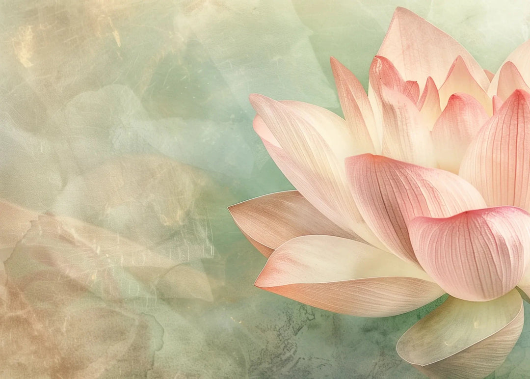 Éveil du Lotus – Papier Peint Panoramique Poétique et Apaisant - Illulart: Papier peint panoramique