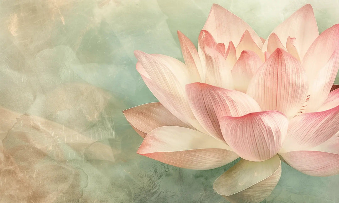 Éveil du Lotus – Papier Peint Panoramique Poétique et Apaisant - Illulart: Papier peint panoramique