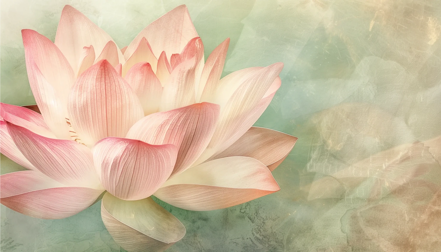 Éveil du Lotus – Papier Peint Panoramique Poétique et Apaisant - Illulart: Papier peint panoramique