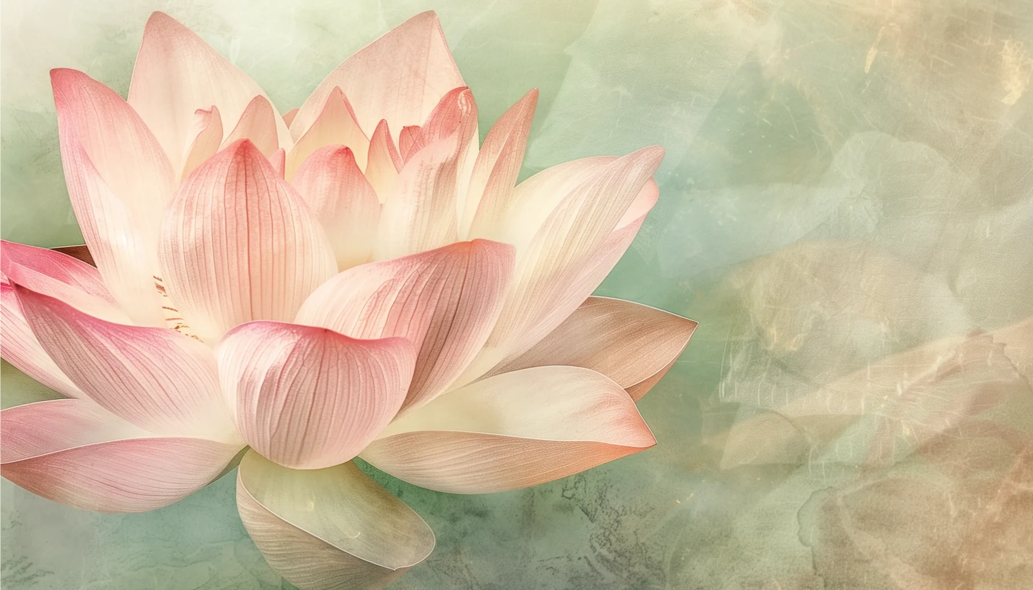 Éveil du Lotus – Papier Peint Panoramique Poétique et Apaisant