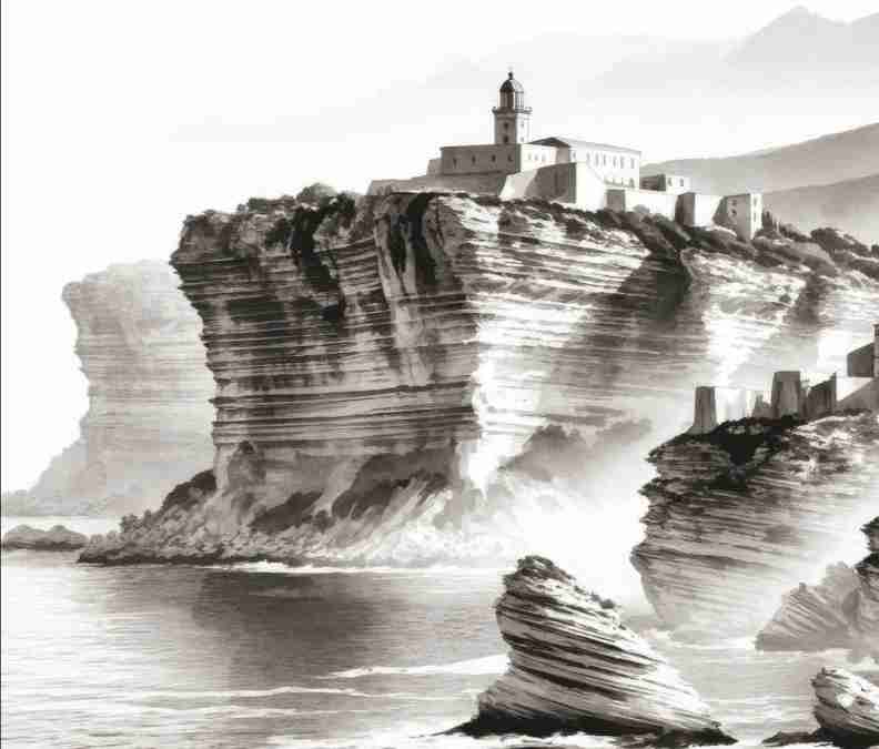 Falaises Corse - Illulart: Papier peint panoramique