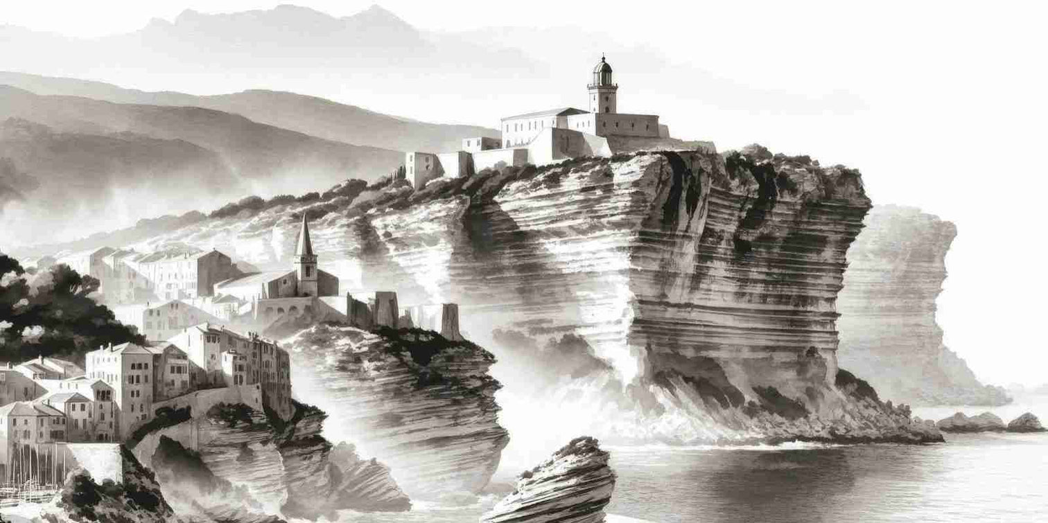 Falaises Corse - Illulart: Papier peint panoramique