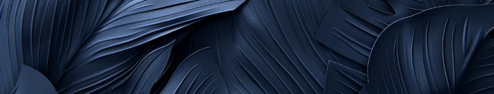 Feuillage 3D Velours Bleu Nuit - Papier Peint Panoramique - Illulart: Papier peint panoramique