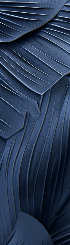 Feuillage 3D Velours Bleu Nuit - Papier Peint Panoramique - Illulart: Papier peint panoramique