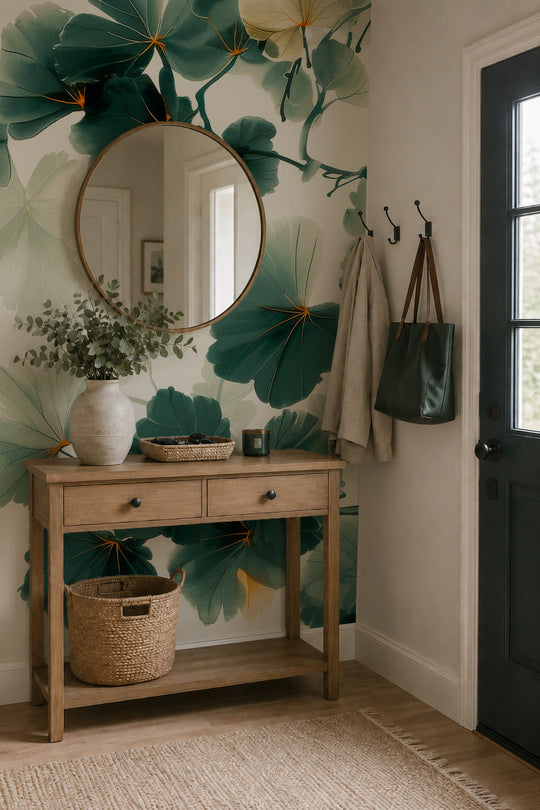 Groene ginkgobladeren