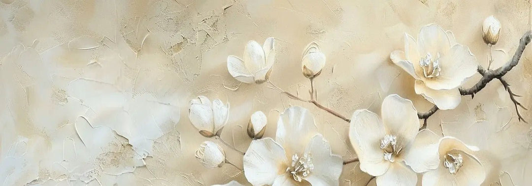 Fleur de Magnolia : Simplicité et Éclat - Illulart: Papier peint panoramique