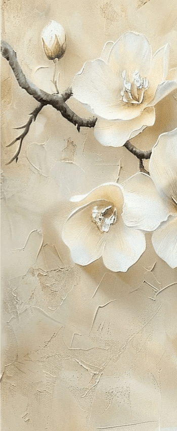Fleur de Magnolia : Simplicité et Éclat - Illulart: Papier peint panoramique