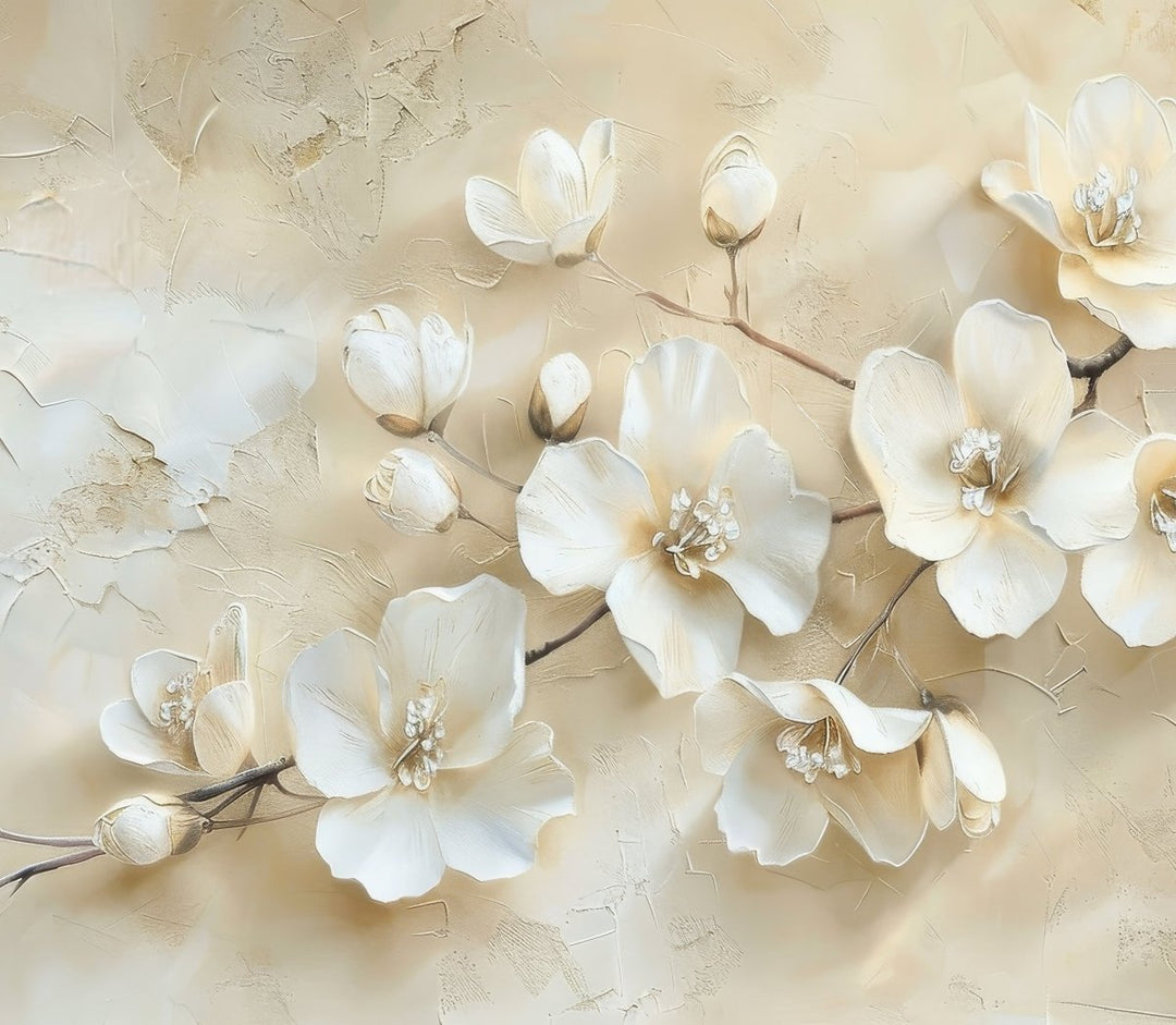 Fleur de Magnolia : Simplicité et Éclat - Illulart: Papier peint panoramique