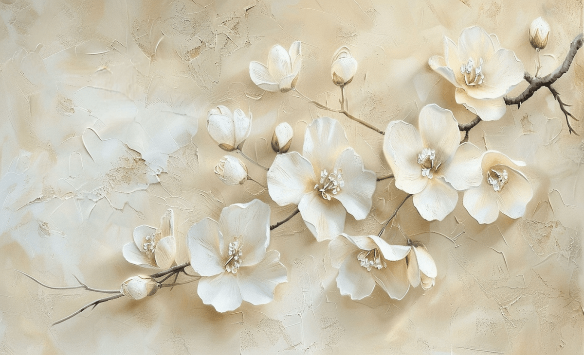 Fleur de Magnolia : Simplicité et Éclat - Illulart: Papier peint panoramique