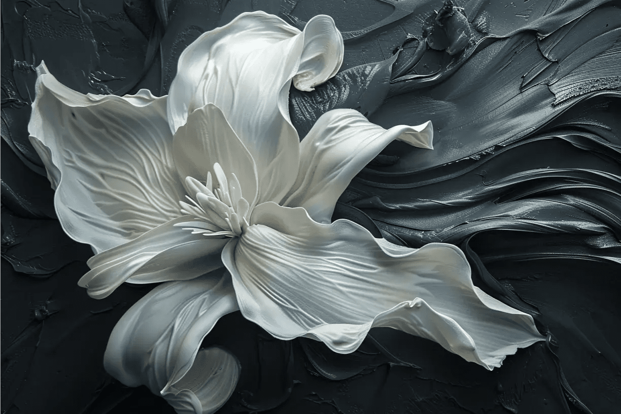 Fleur Sublime : Harmonie de Blanc et Noir