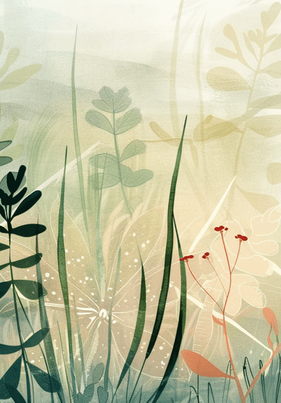 Fleurs du Matin – Papier Peint Panoramique Pastoral