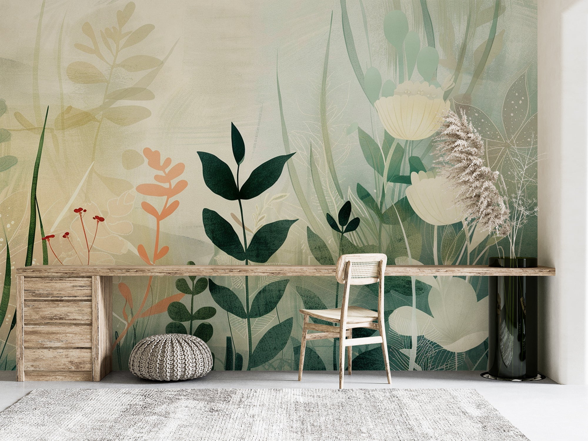 Morning Flowers – Pastoral Panoramic Wallpaper