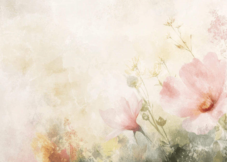 Floraison en Rose : Papier Peint Panoramique Romantique - Illulart: Papier peint panoramique