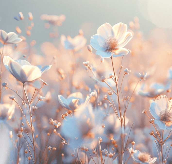 Floraison lumineuse - Illulart: Papier peint panoramique