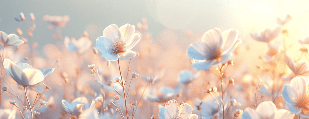 Floraison lumineuse - Illulart: Papier peint panoramique