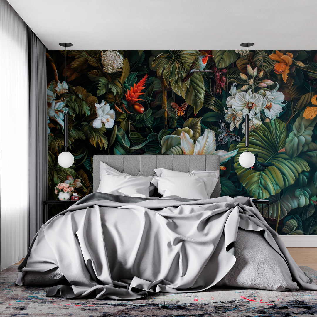 Exotic Flowering: Living Botanical Mural