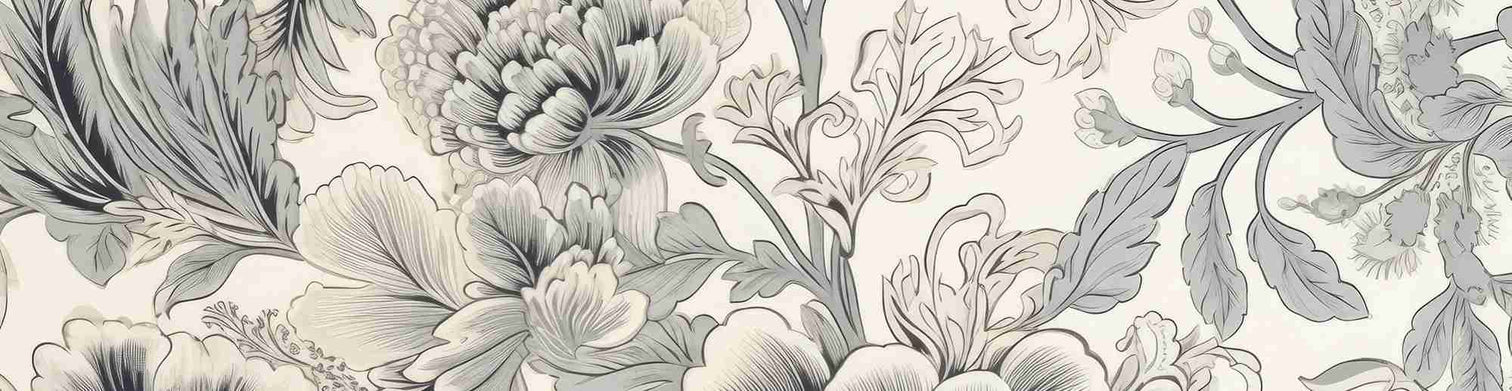 Floral romantique - Illulart: Papier peint panoramique