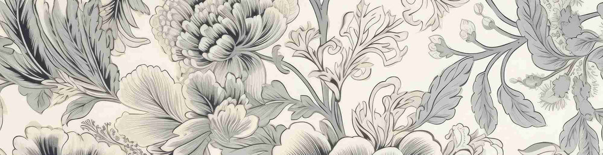 Floral romantique - Illulart: Papier peint panoramique
