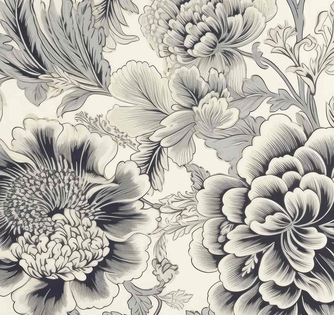 Floral romantique - Illulart: Papier peint panoramique