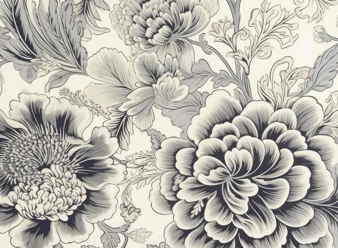 Floral romantique - Illulart: Papier peint panoramique