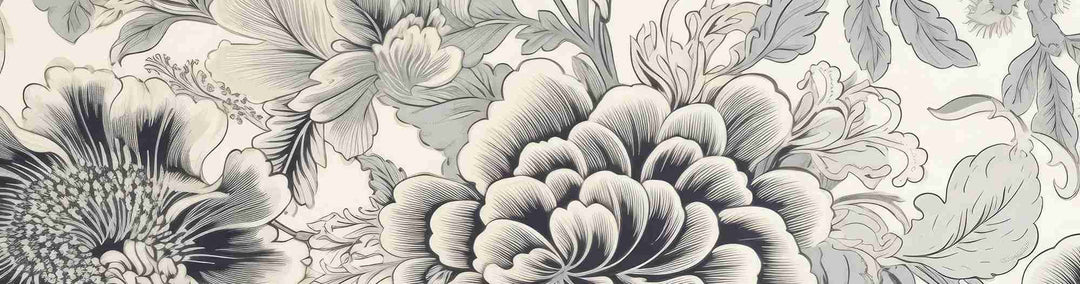 Floral romantique - Illulart: Papier peint panoramique