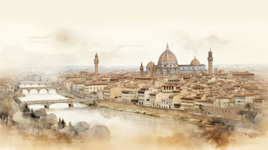 Florence - Cité de Toscane - Illulart: Papier peint panoramique