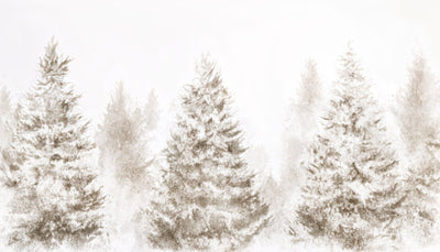 Forêt de douceur – Papier peint panoramique nature hivernale