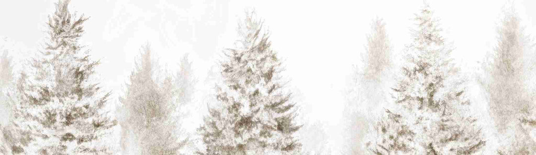 Forêt de douceur – Papier peint panoramique nature hivernale - Illulart: Papier peint panoramique