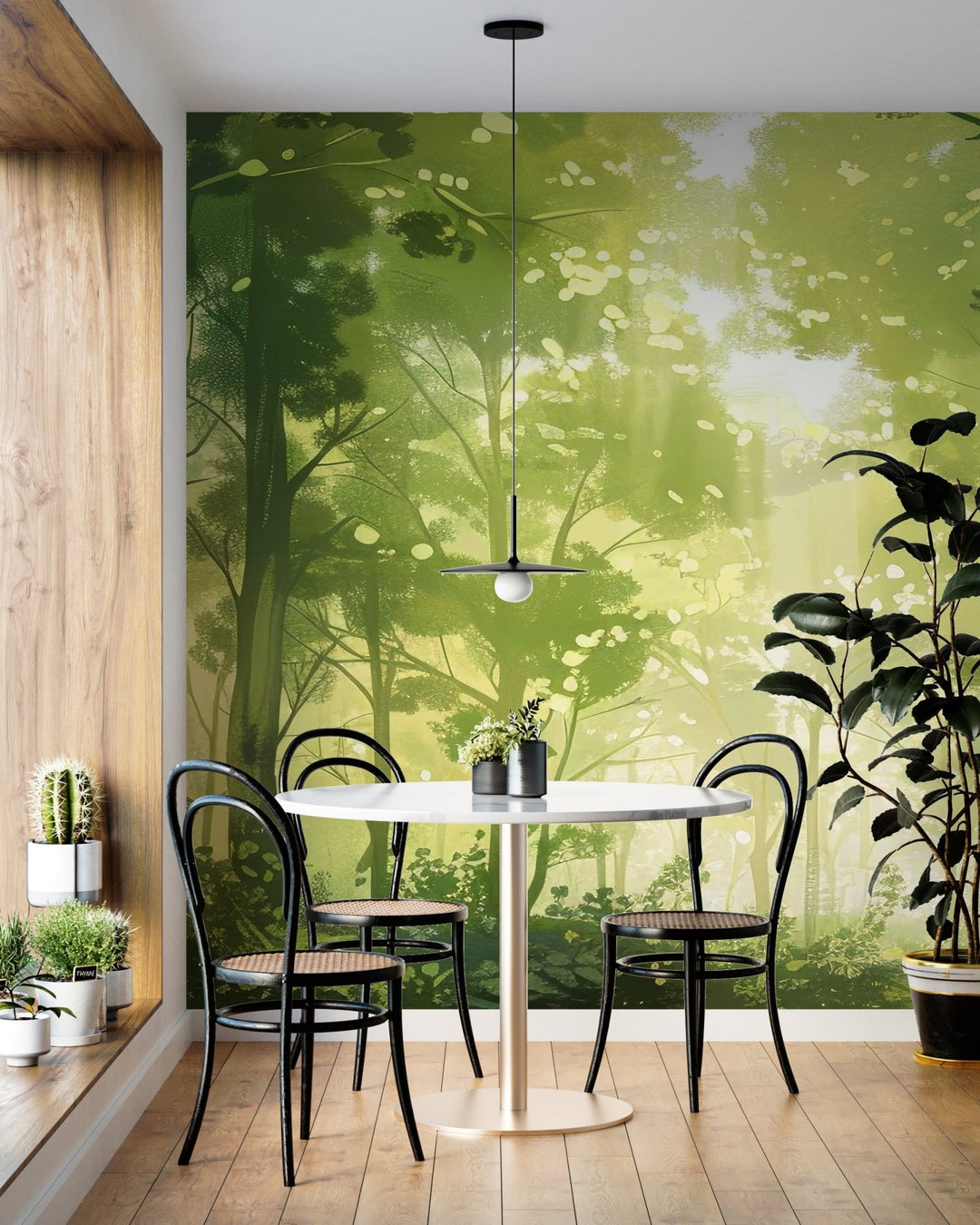 Forêt lumineuse - Illulart: Papier peint panoramique