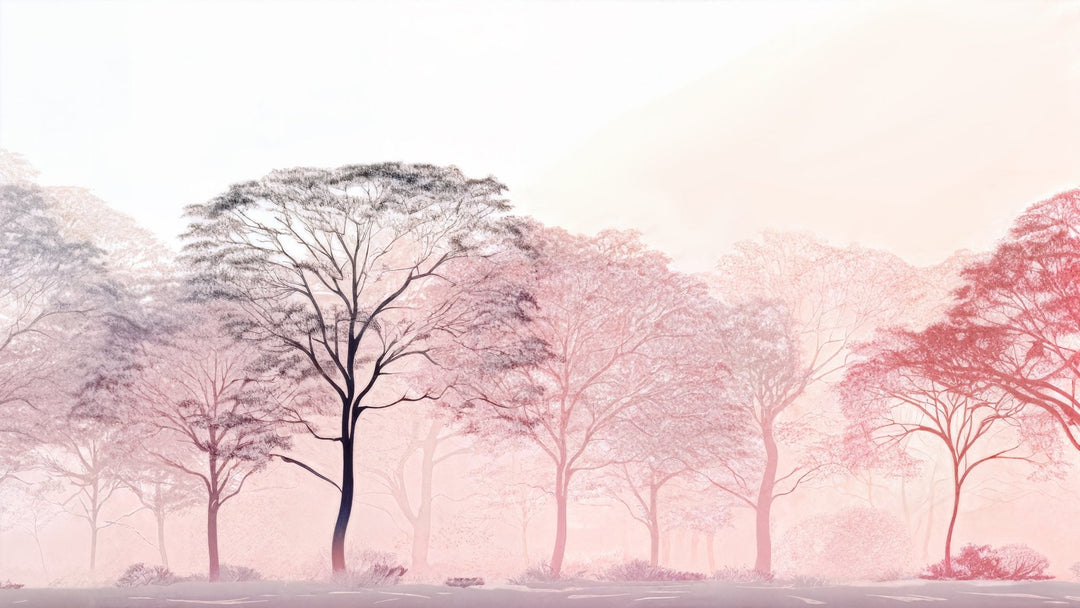 Foret Rosée - Illulart: Papier peint panoramique