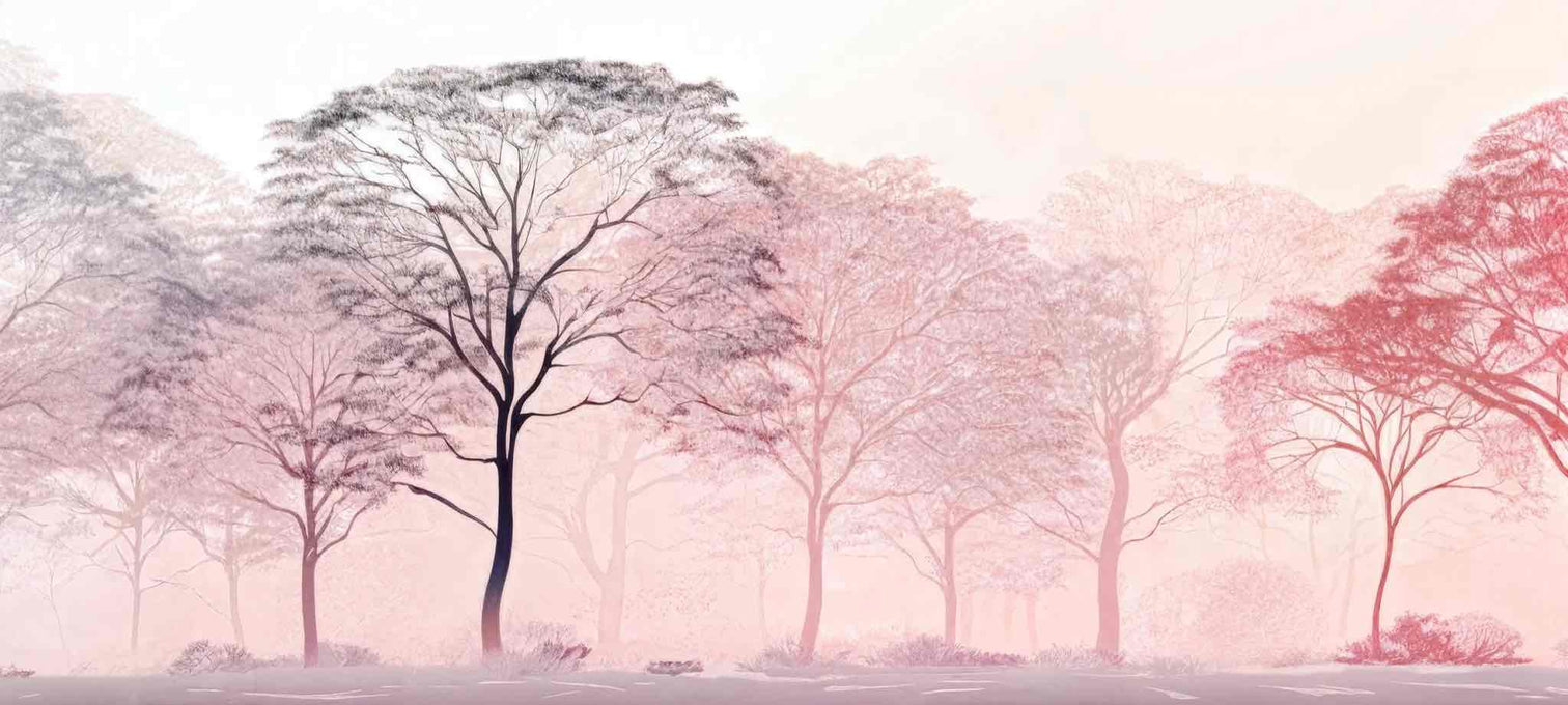Foret Rosée - Illulart: Papier peint panoramique