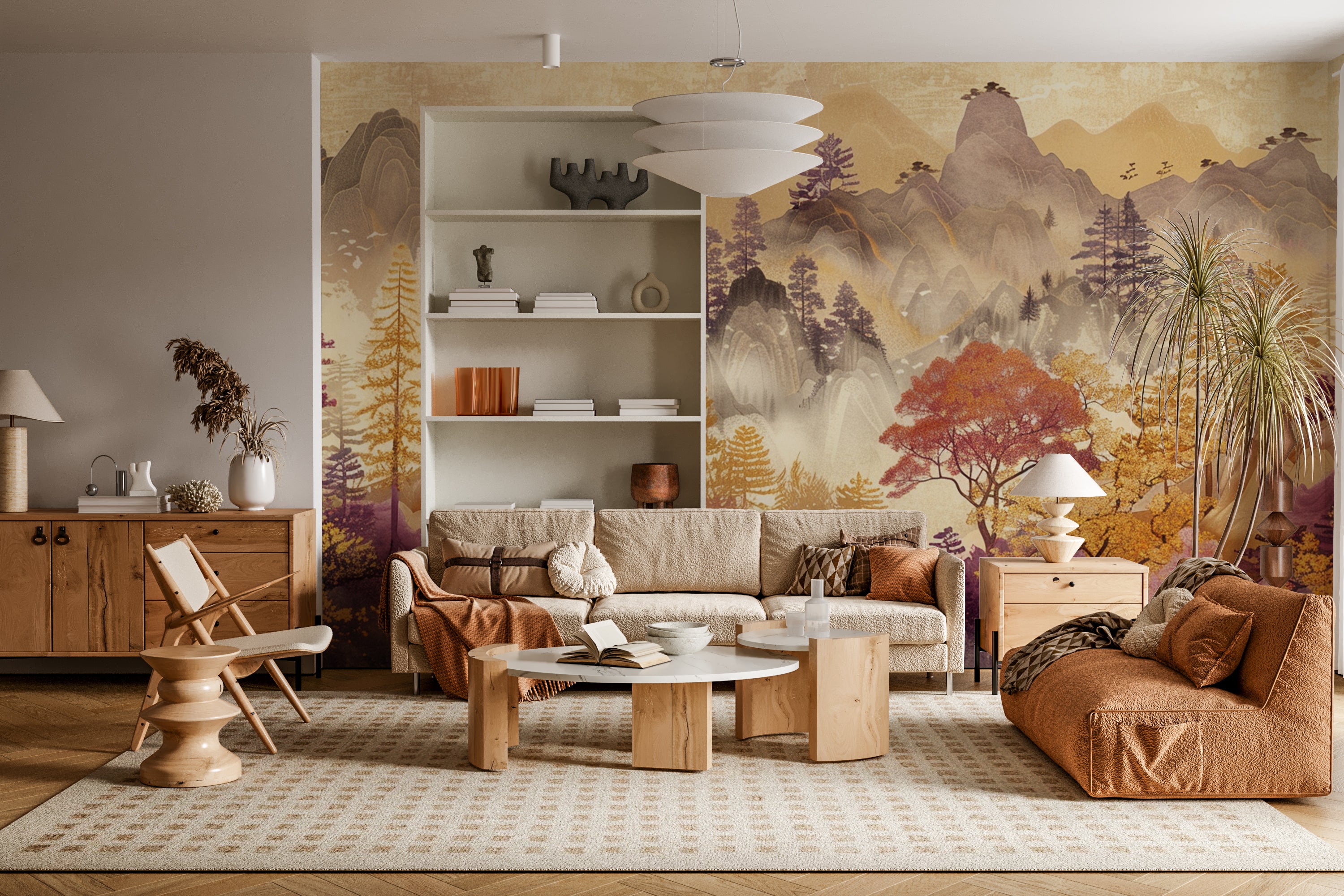 Amber Forest - Asian Autumn Song Wallpaper