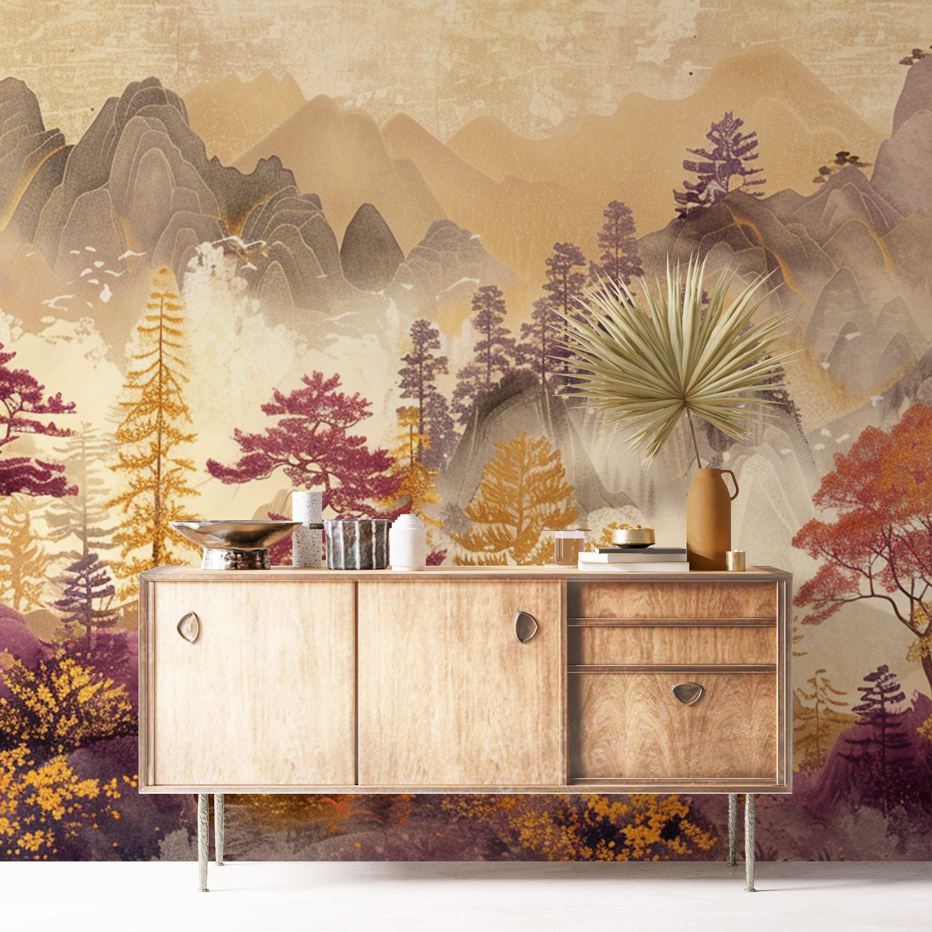 Amber Forest – Hintergrundbild mit asiatischen Herbstliedern