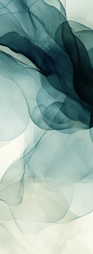 Fusion de Transparence en Émeraude : Papier Peint Panoramique Aquarelle Abstraite - Illulart: Papier peint panoramique