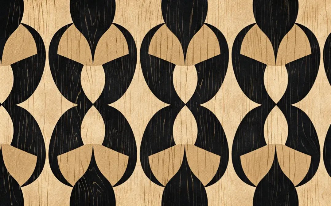 Géométrie d'Ébène et Ivoire - Illulart: Papier peint panoramique