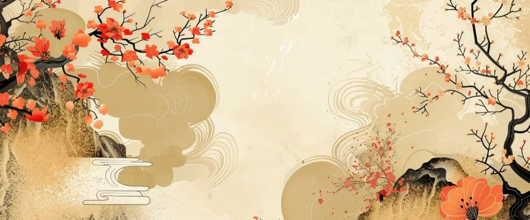 Harmonie de Sakura - Éclats Dorés - Illulart: Papier peint panoramique