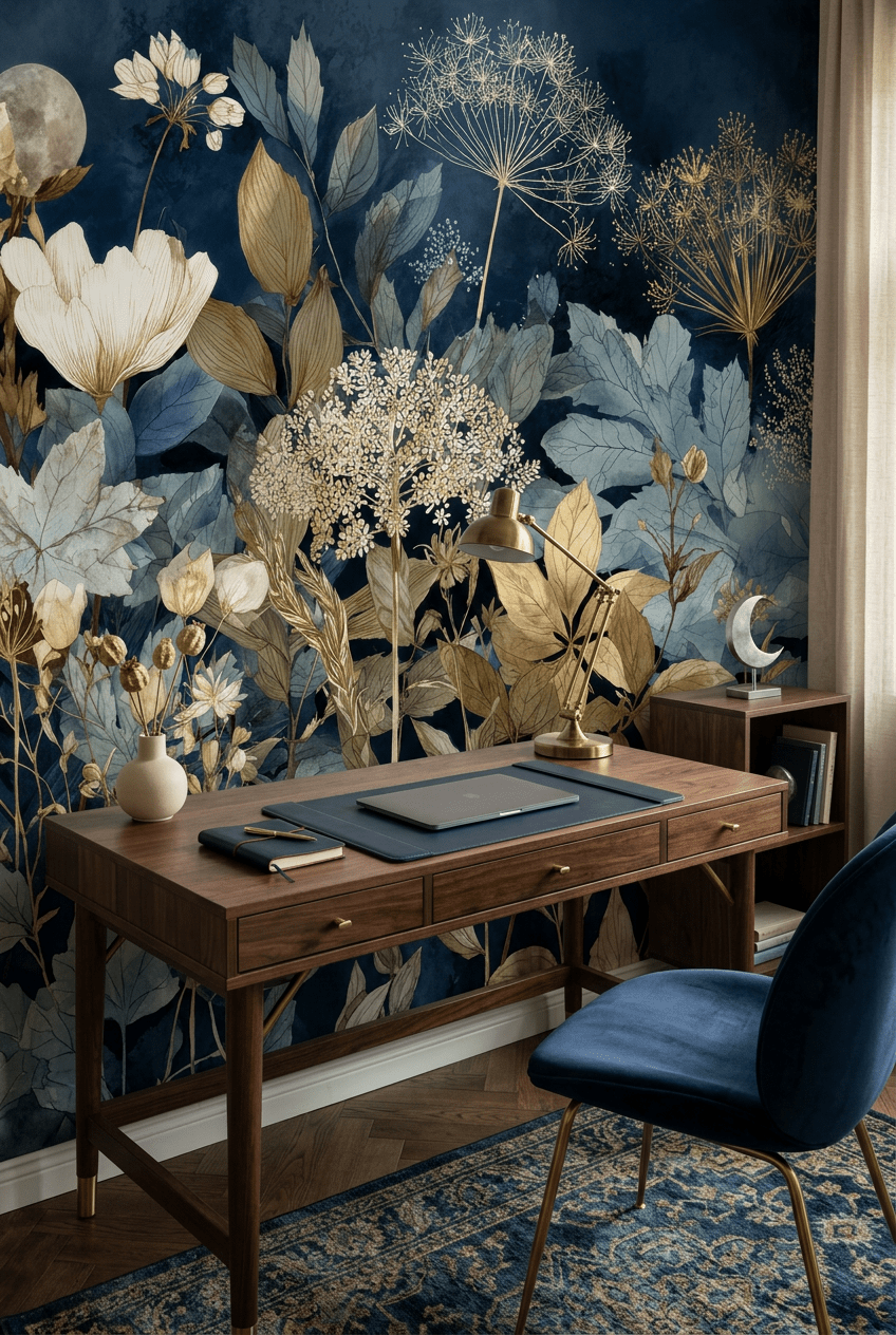 Herbier de Minuit - Illulart: Papier peint panoramique