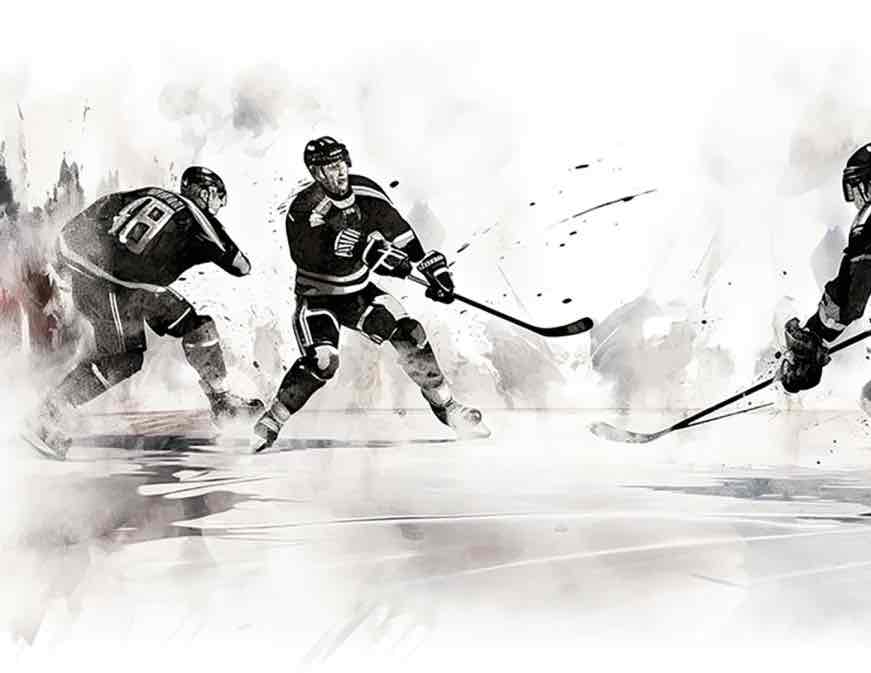 Hockey - Energie sur glace - Illulart: Papier peint panoramique