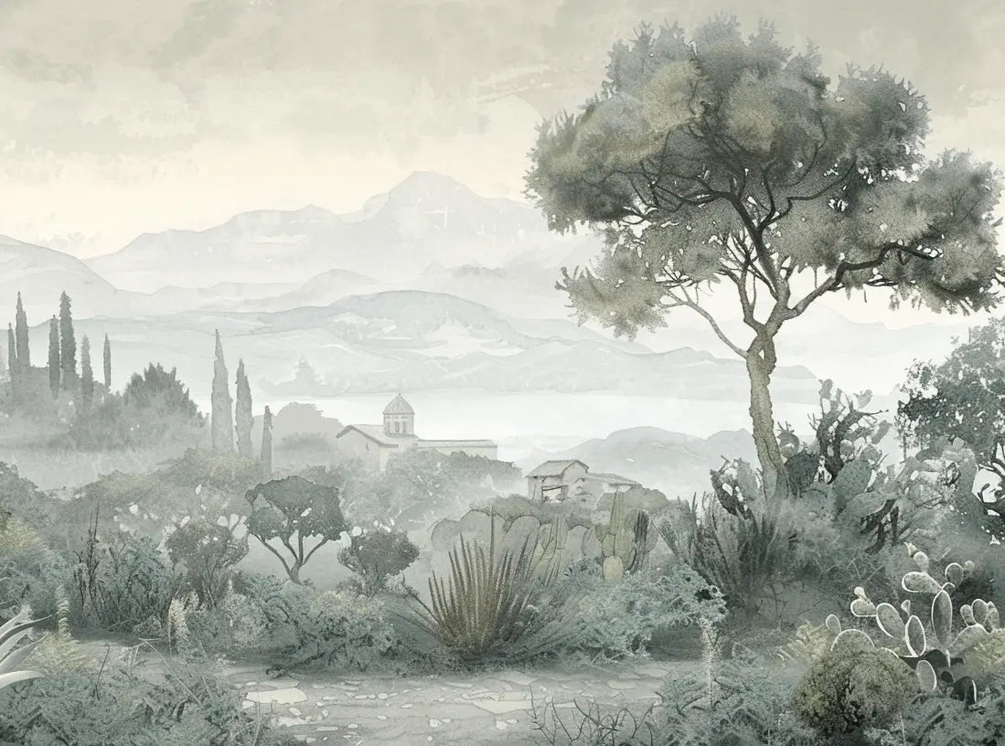 Horizon Méditerranéen - Illulart: Papier peint panoramique