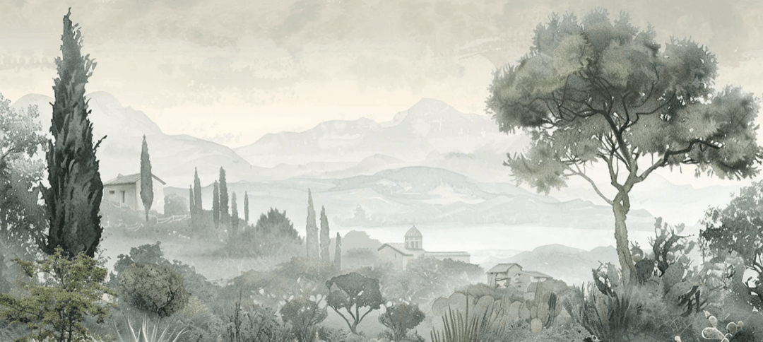 Horizon Méditerranéen - Illulart: Papier peint panoramique