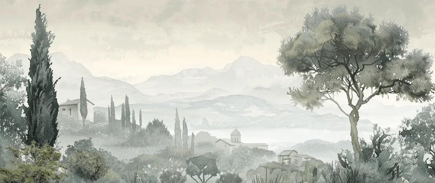 Horizon Méditerranéen - Illulart: Papier peint panoramique