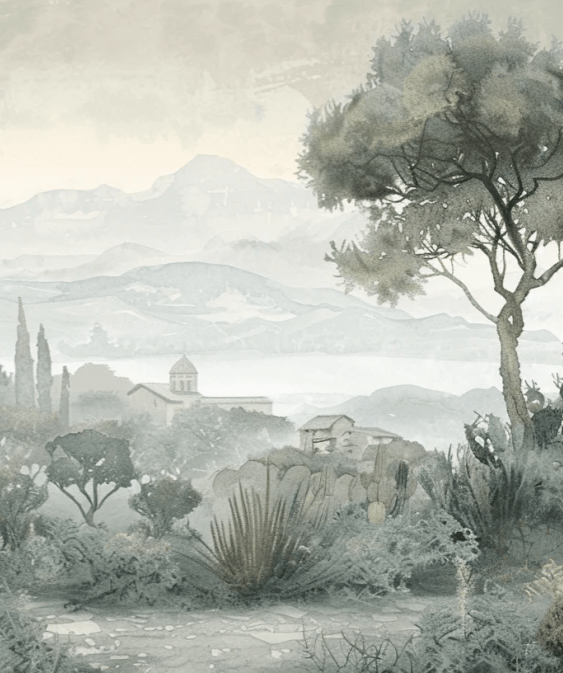 Horizon Méditerranéen - Illulart: Papier peint panoramique