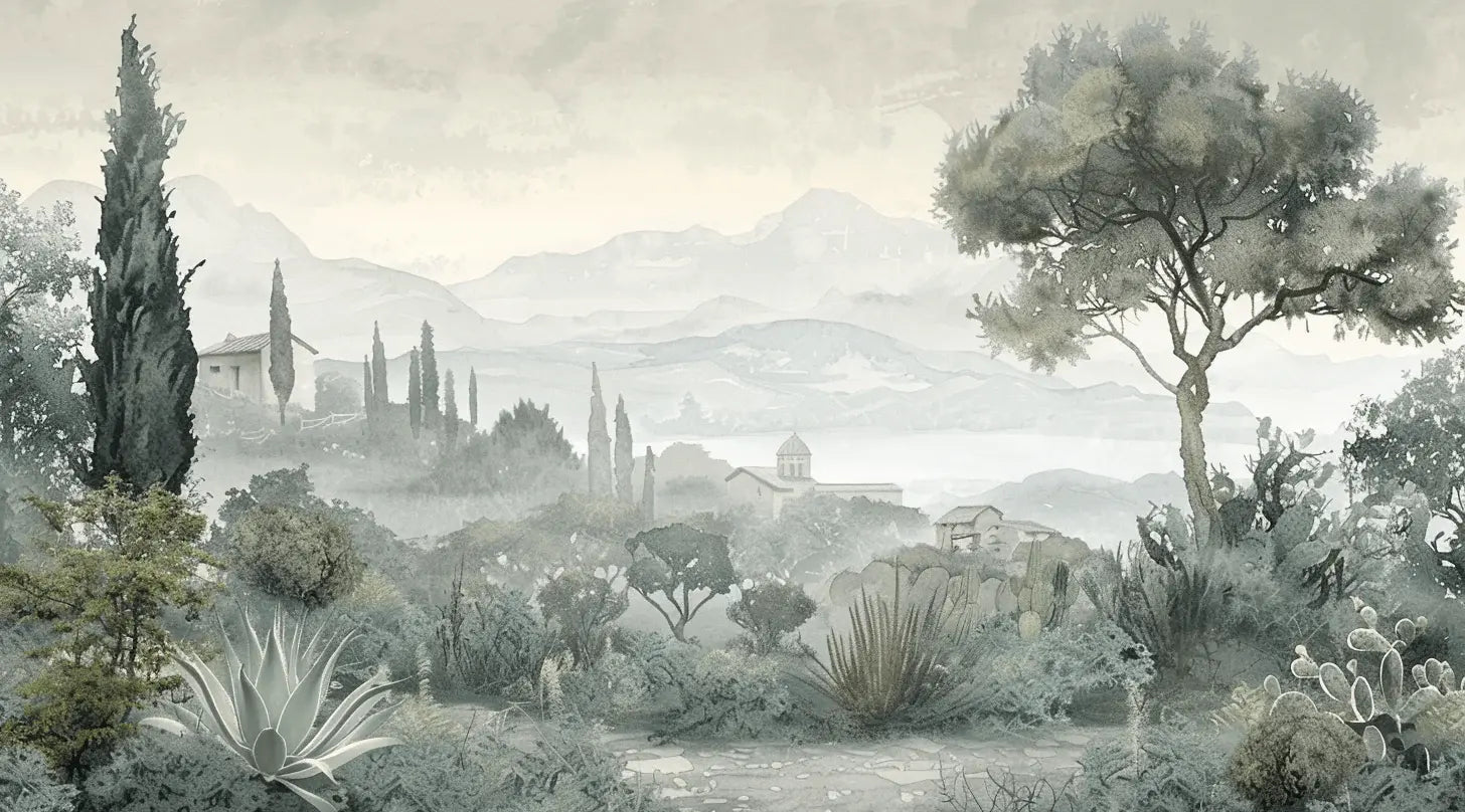 Horizon Méditerranéen - Illulart: Papier peint panoramique