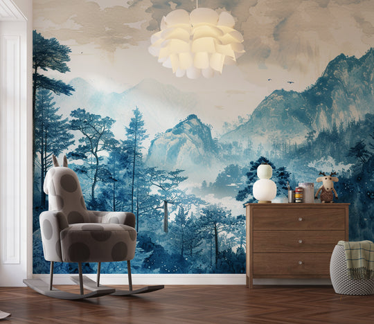 Horizon bleu à la montagne