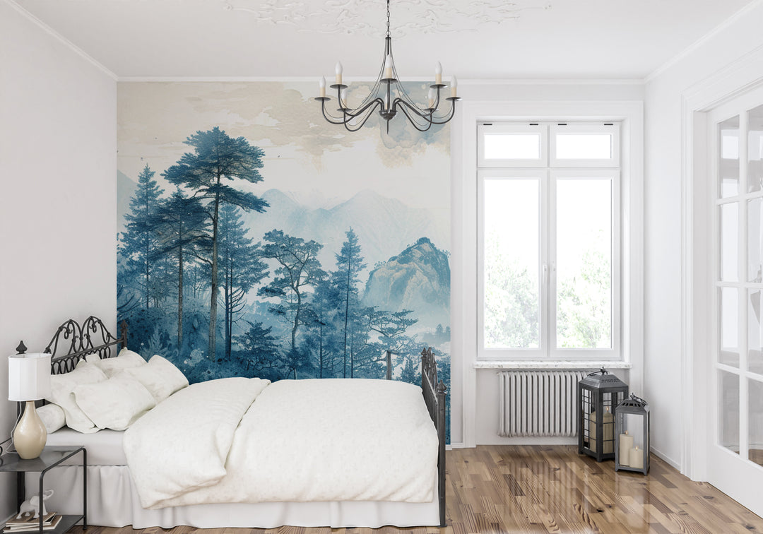 Horizon bleu à la montagne